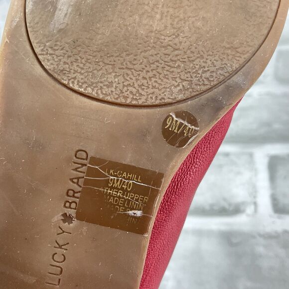 Lucky Brand Red Leather Loafers - Picture 11 of 12